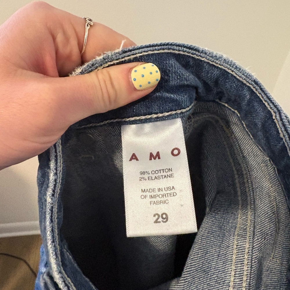 AMO Abigail Jeans High Rise Patch Pocket Size 29 - Picture 6 of 7